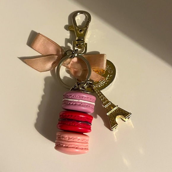 Laduree Accessories - Laduree Macaron & Eiffel Tower Pink Bag Charm Key Chain